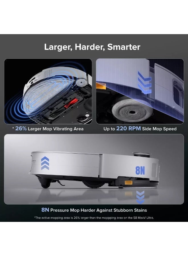 Roborock Saros 10 Cordless Robot Vacuum Mop 6.5" Cleaning Path White - Image 5