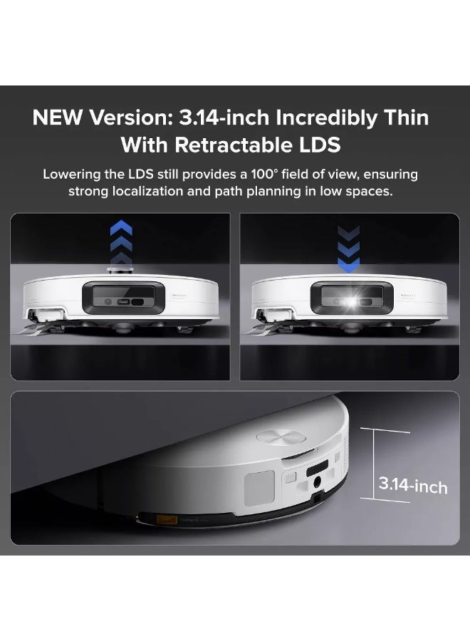 Roborock Saros 10 Cordless Robot Vacuum Mop 6.5" Cleaning Path White - Image 2