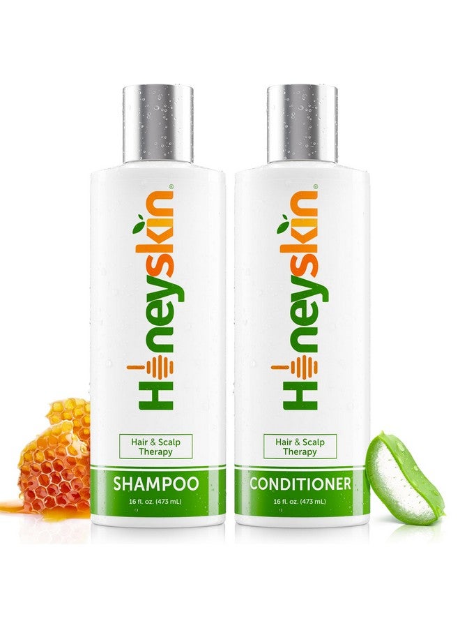 Honeyskin Manuka Hair Growth Shampoo and Conditioner - Best for Thinning, Hair Loss, Color-Treated, and Dry Scalp - Hydrating, Sulfate-Free Formula - Image 1