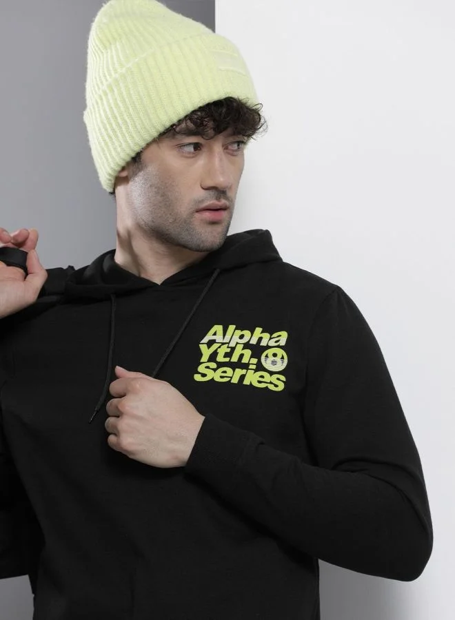 The Indian Garage Co Men Regular Fit Typographic Round Neck Full Sleeves Sweatshirt