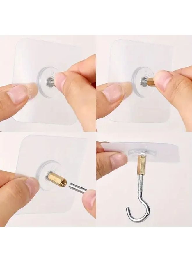 5 قطع من خطافات السقف اللاصقة المتينة لبالونات عيد الميلاد وتخزين المطبخ - Image 4