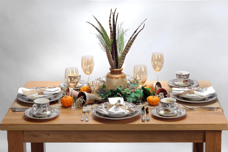 Spode Woodland Pheasant Cereal Bowl  8 Fine Earthenware Ideal for Small Portions Thanksgiving  Fall Entertaining Microwave and Dishwasher Safe Classic British Game Animal Design - Image 2