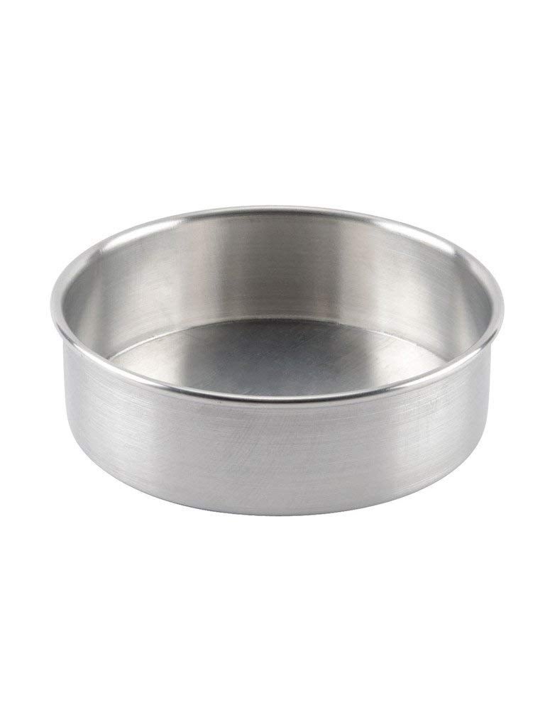 DiBha 1 Piece Aluminium Cake Baking Mould Tin Round Shaped Diameter 7 inch