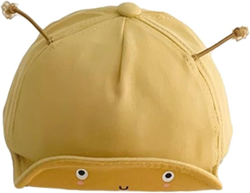 Baseball Cap Adjustable Soft Brim Yellow Cartoon Sun Hat for Outdoor Boys - Image 1