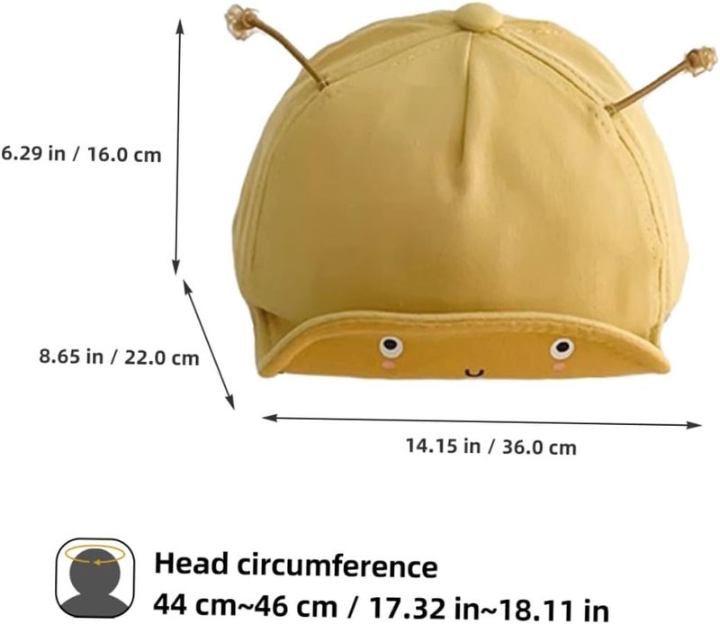 Baseball Cap Adjustable Soft Brim Yellow Cartoon Sun Hat for Outdoor Boys - Image 2