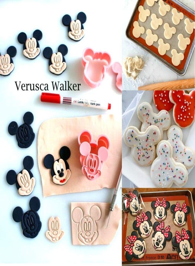 KAISHANE 2pcs Cartoon Mouse Cookie Cutters Cake Baking Sugarcraft Crafts Mold Bakeware-plastic - Image 2