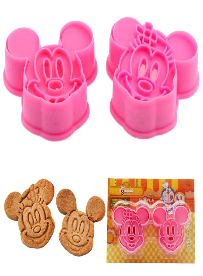 KAISHANE 2pcs Cartoon Mouse Cookie Cutters Cake Baking Sugarcraft Crafts Mold Bakeware-plastic - Image 1