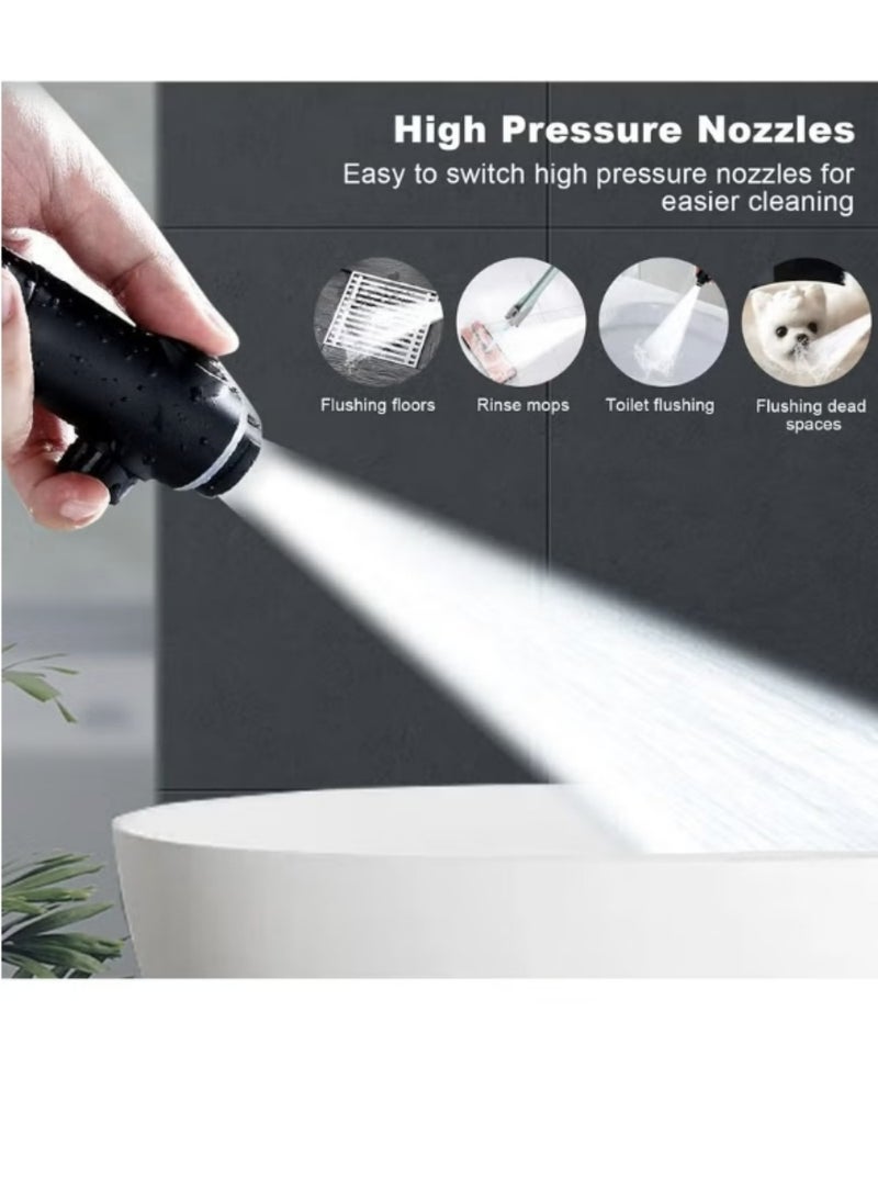 BEILINGDUN - Handheld Shower 5 Modes Power Shower Head,Shower Head and Hose 2m with Temperature Indicator, Water Saving Shower Head for Adults Children Pets - Image 1