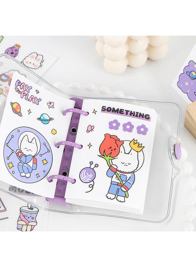 Bluejw 100 Hand Account Stickers Suit Cute Characters Hand Account Stickers Decorative Small Pattern A Set Of Cartoon Girl Heart Diy - Image 4