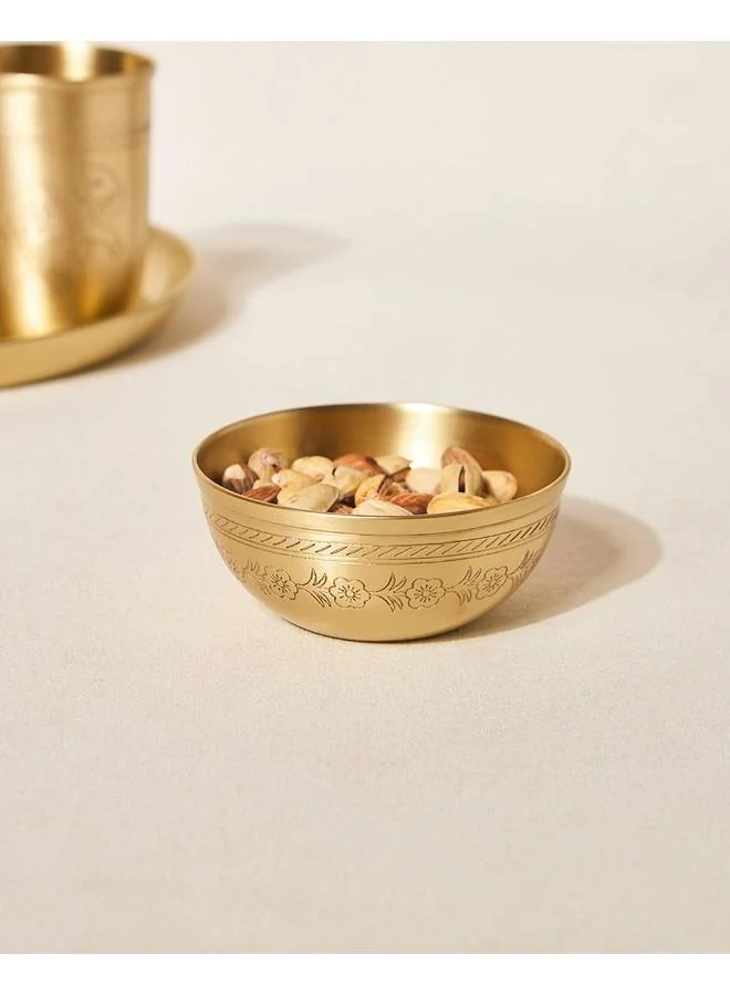 Chumbak Rani Bagh Brass Bowl,  250ml | Palace Memoirs