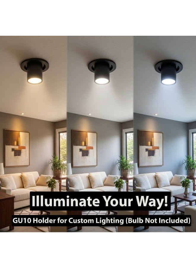 ALFRIDAY Recessed Adjustable GU10 Downlight Trim – GU10 Holder, Adjustable Head, IP20 / Indoor - Image 2