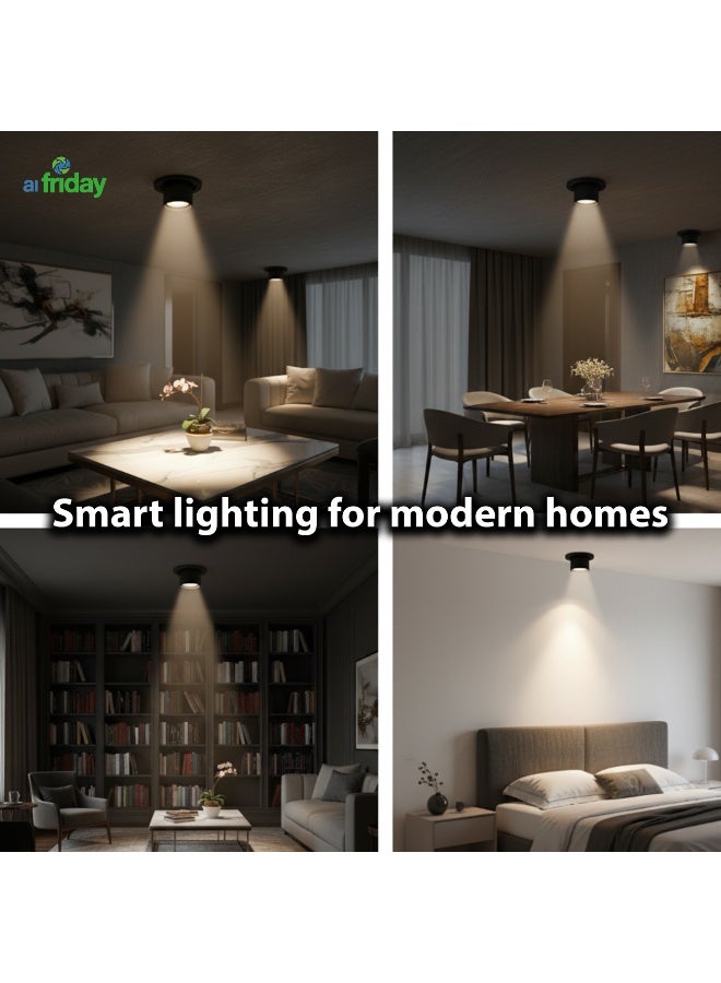 ALFRIDAY Recessed Adjustable GU10 Downlight Trim – GU10 Holder, Adjustable Head, IP20 / Indoor - Image 3