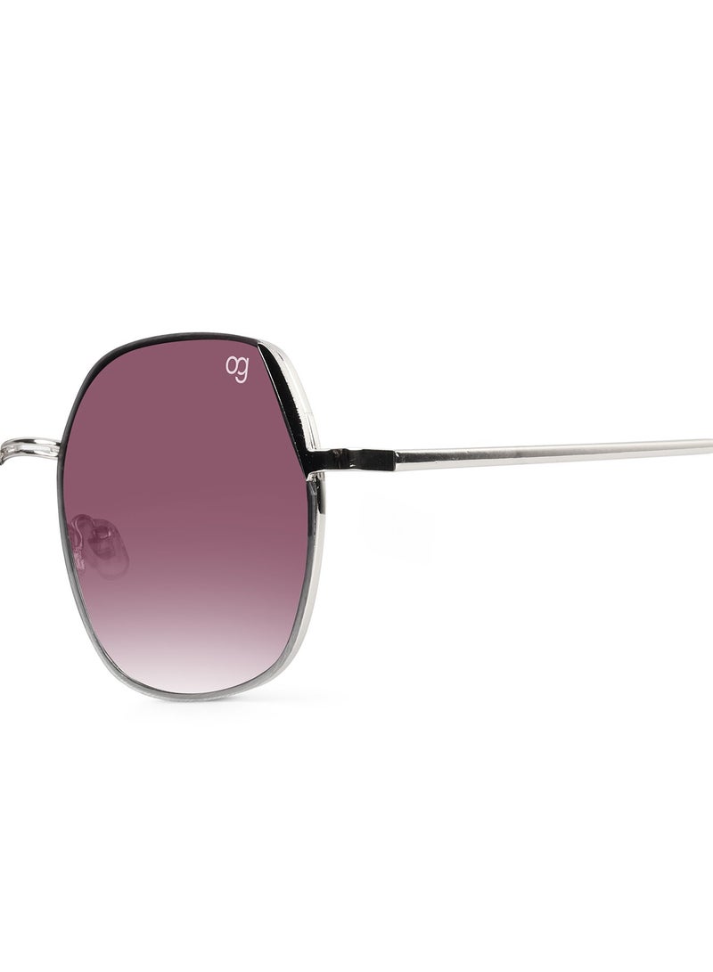 Woggles Latest & Stylish UV Protected Glow Purple Round Sunglasses for Men & Women - Image 3