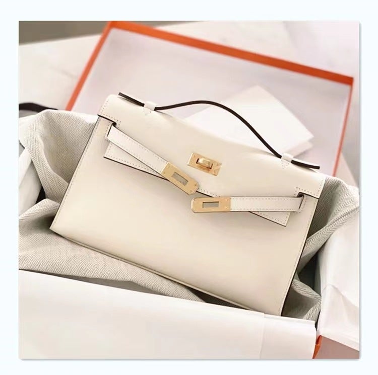 Swift Leather Generation Kelly Bag Genuine Leather Chain Bag Fashion Shoulder Crossbody Women'S Bag High-End Sense Handbag - Image 4