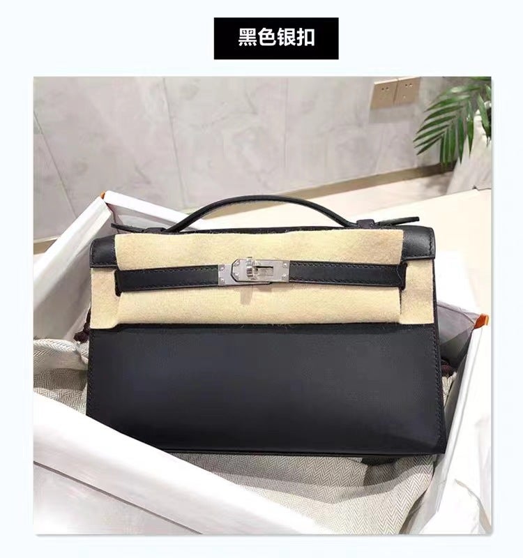 Swift Leather Generation Kelly Bag Genuine Leather Chain Bag Fashion Shoulder Crossbody Women'S Bag High-End Sense Handbag - Image 1