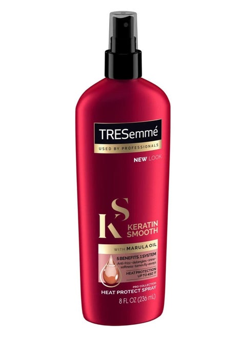 New  Keratin Smooth Heat Protect Spray With Marula Oil 236 ml