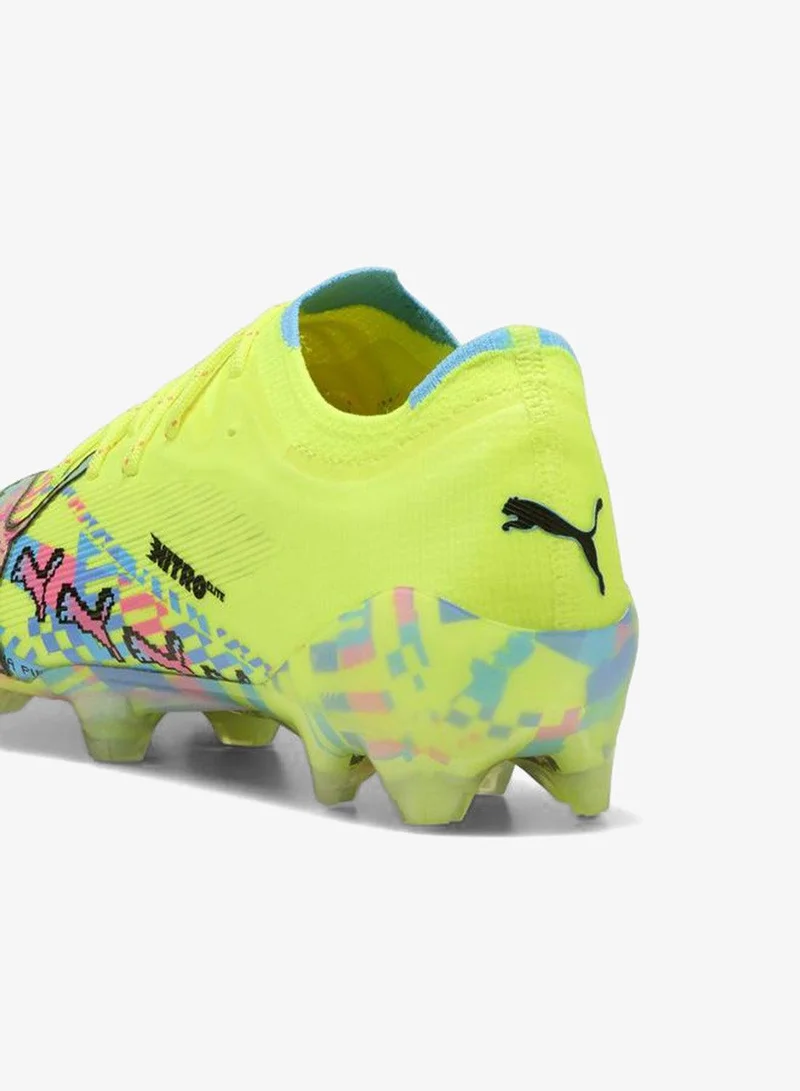 Puma PUMA White-Blue Glimmer-Pink Glimmer-Yellow Alert ULTRA NITRO™ 7 ULTIMATE ADVANCED LEVEL FG Football Boots Unisex  | Best Price UAE