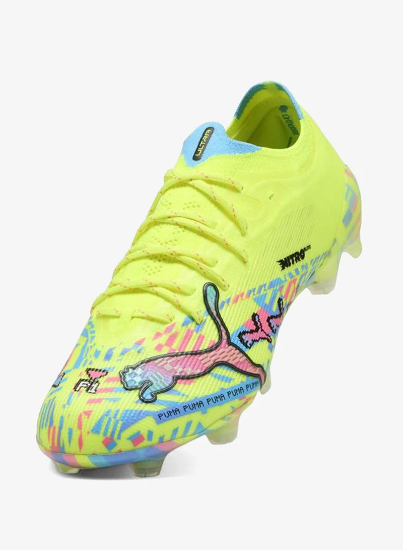 Puma PUMA White-Blue Glimmer-Pink Glimmer-Yellow Alert ULTRA NITRO™ 7 ULTIMATE ADVANCED LEVEL FG Football Boots Unisex  | Best Price UAE