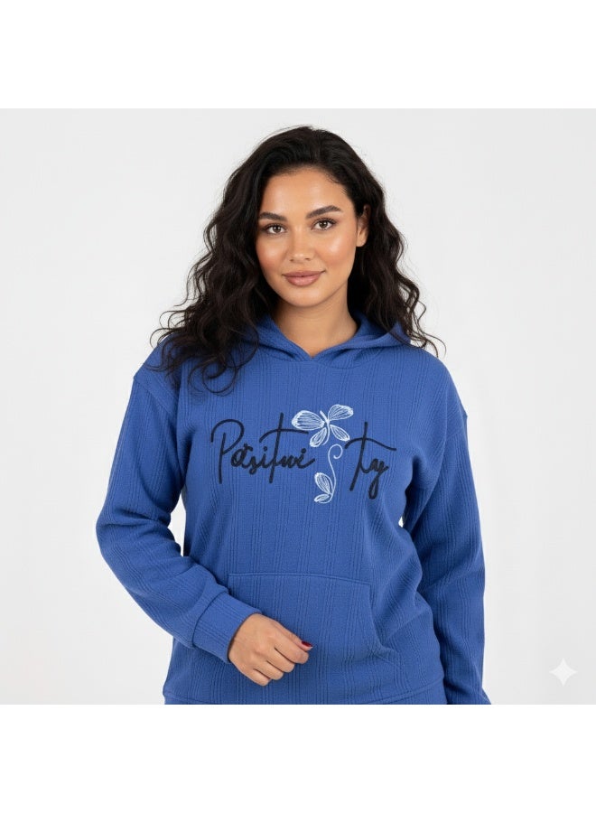 zecotex  Cozy Up in Blue – ZECOTEX Embroidered Cashmere Pajama Set - Image 2