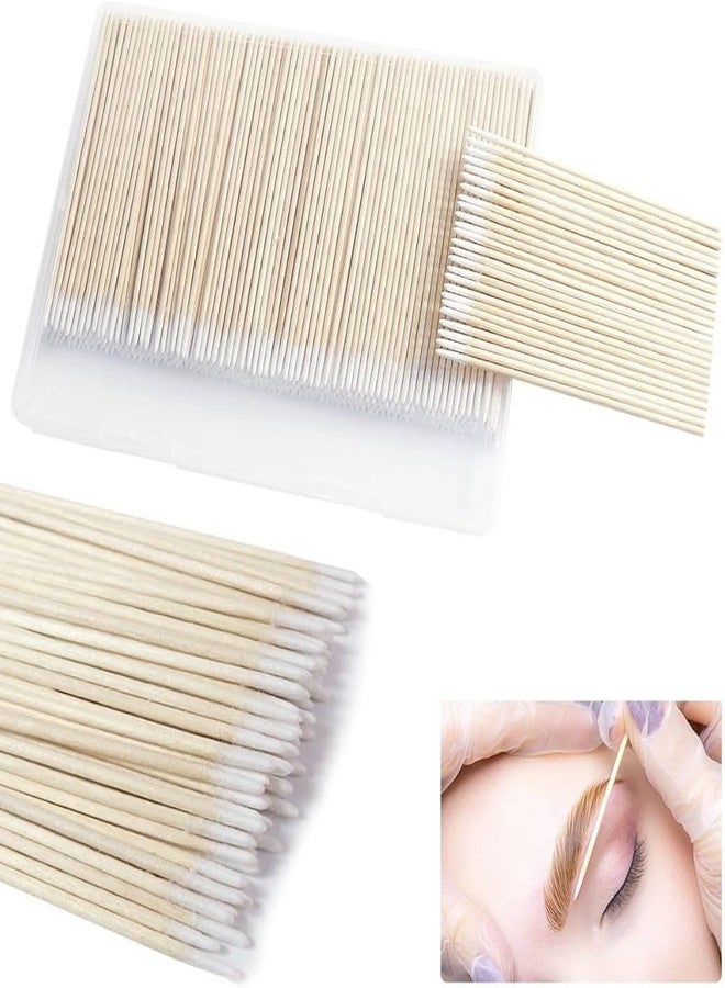 Globelle Wooden Cotton Swabs Sticks- Biodegradable Ear Cleaning, Eyebrow, Lips, and Eyeliner Applicator Makeup Buds (100 Pcs) - Image 3