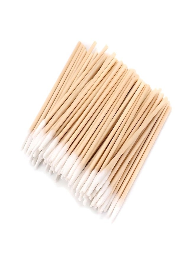 Globelle Wooden Cotton Swabs Sticks- Biodegradable Ear Cleaning, Eyebrow, Lips, and Eyeliner Applicator Makeup Buds (100 Pcs) - Image 1