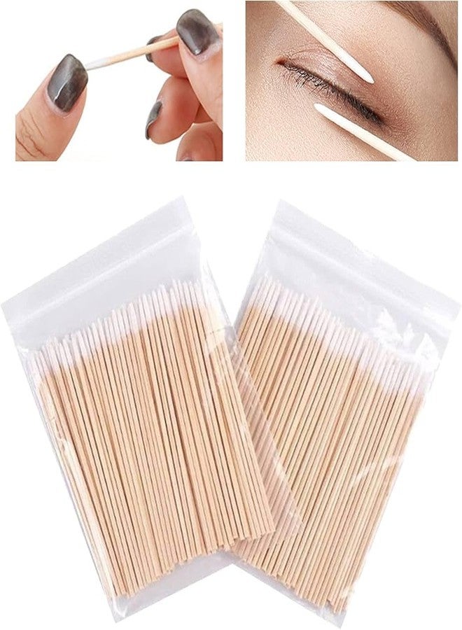 Globelle Wooden Cotton Swabs Sticks- Biodegradable Ear Cleaning, Eyebrow, Lips, and Eyeliner Applicator Makeup Buds (100 Pcs) - Image 4