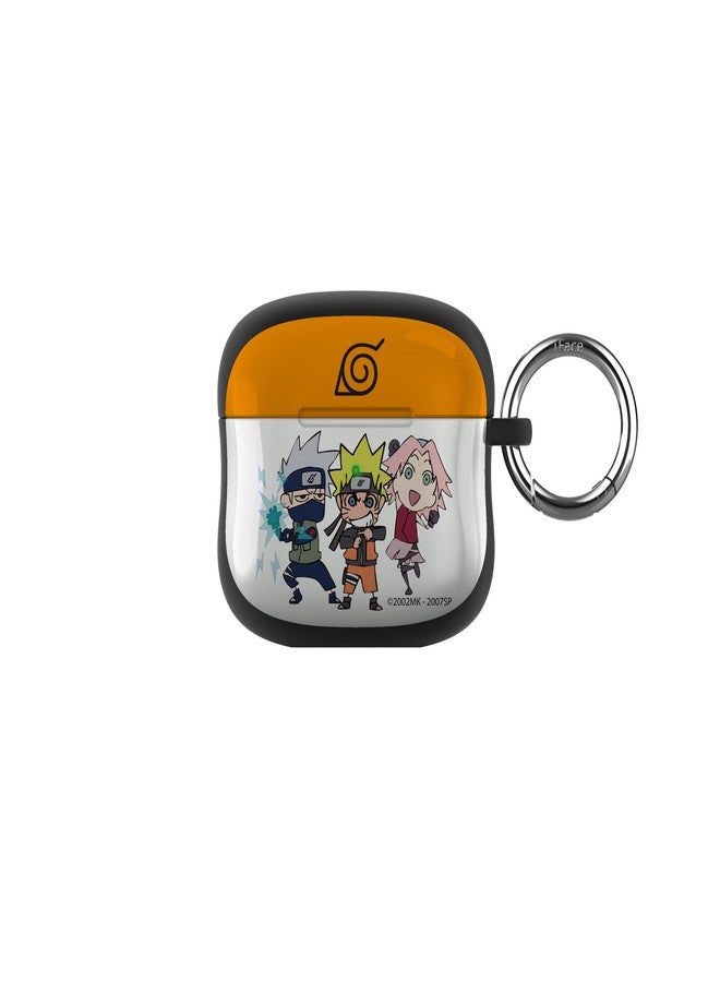 iFace Naruto Shippuden Anime Collection Case [ Compatible with AirPods 3rd Gen.] - Protective Cover [Carabiner Clip Included] [Wireless Charging Capable] - Naruto/Kakashi/Sakura (Chibi Style) - Image 1