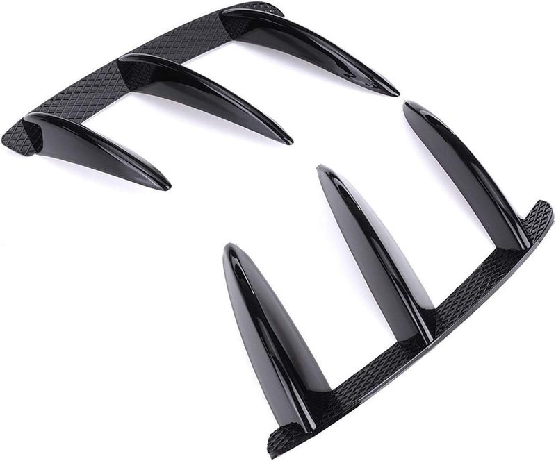 Yurefax 2PCS ABS Car Black Rear Bumper Spoiler Canards - Image 1