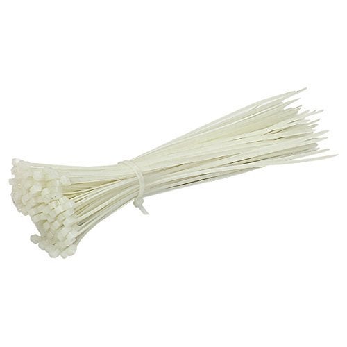 H-its Kabel Hits Kabel 3 X 200 mm 8 Inch Cable Ties White Zip Wire Organizer Self Locking Tie 50 Pcs Quick Nylon Tie for Cables Wires Etc Nylon Flexible Cable Tie White  - Image 2