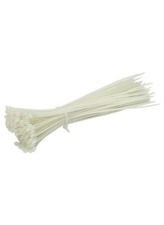 H-its Kabel Hits Kabel 3 X 200 mm 8 Inch Cable Ties White Zip Wire Organizer Self Locking Tie 50 Pcs Quick Nylon Tie for Cables Wires Etc Nylon Flexible Cable Tie White  - Image 1