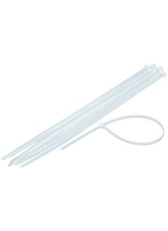 H-its Kabel Hits Kabel 3 X 200 mm 8 Inch Cable Ties White Zip Wire Organizer Self Locking Tie 50 Pcs Quick Nylon Tie for Cables Wires Etc Nylon Flexible Cable Tie White  - Image 3