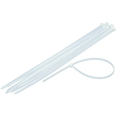 H-its Kabel Hits Kabel 3 X 200 mm 8 Inch Cable Ties White Zip Wire Organizer Self Locking Tie 50 Pcs Quick Nylon Tie for Cables Wires Etc Nylon Flexible Cable Tie White  - Image 3