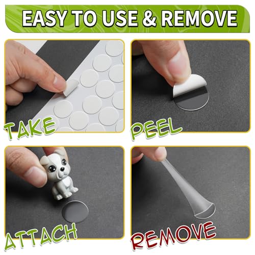 Piteno® 350Pcs Double Sided Adhesive Dots, 0.8" Clear Removable Sticky Adhesive Mounting Putty, Waterproof No Trace Dots Adhesive Putty for Poster Picture Festival Decoration Museum (20mm) - Image 3