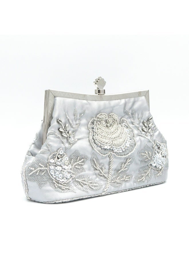 Women's Clutch Evening Bag Women's Handbag Vintage Beaded Bag Shoulder Bag with Removable Chain Perfect for Weddings, Ramadan, Birthdays,Prom Party - Image 5
