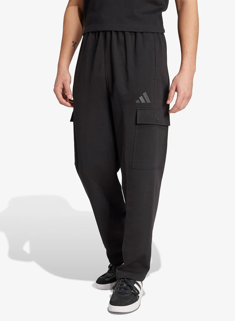 اديداس All Szn French Terry Loose Cargo Open Hem Joggers