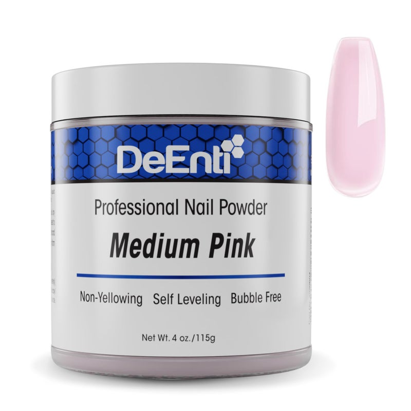 DeEnti Acrylic Nail Powder - 4oz Medium Pink|Professional Grade, Bubble-Free Acrylic Powder for Nails | Long-Lasting, Chip-Resistant Nail Acrylic Powder for Carving, Extensions & Fake Nails - Image 2