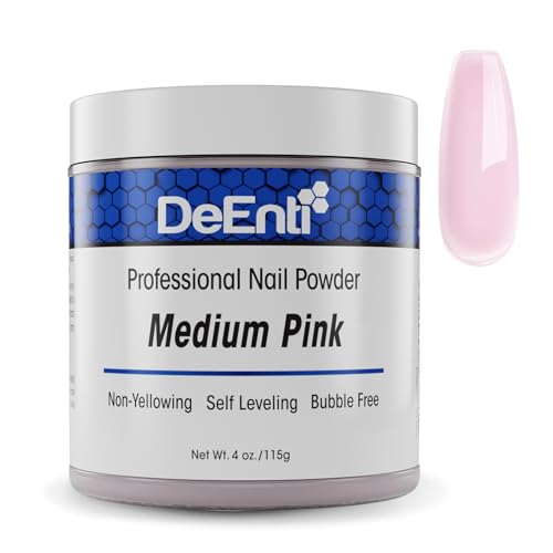 DeEnti Acrylic Nail Powder - 4oz Medium Pink|Professional Grade, Bubble-Free Acrylic Powder for Nails | Long-Lasting, Chip-Resistant Nail Acrylic Powder for Carving, Extensions & Fake Nails - Image 1