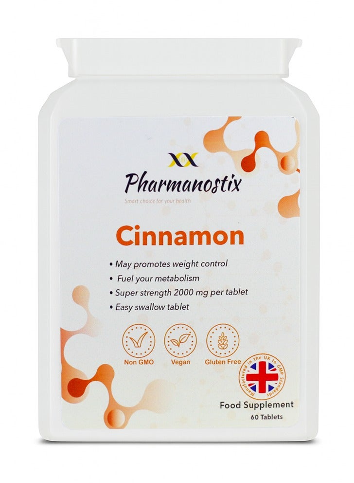 Pharmanostix Naturals Cinnamon 2000mg - Control Weight & Metabolism 60 Tablets - Image 1