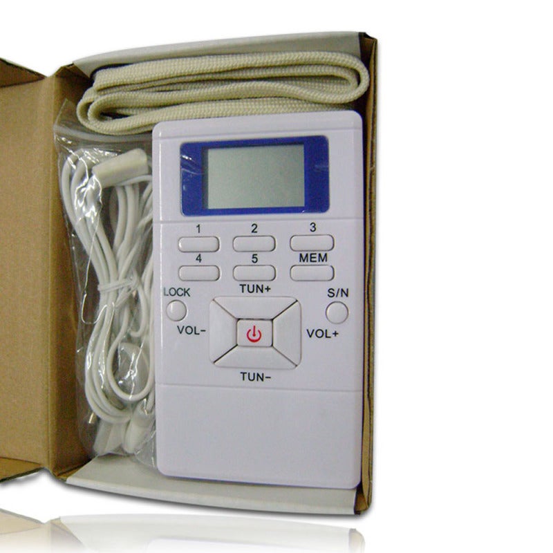 Portable Radio: White Compact Digital Signal Radio - Stable Reception FM Stereo Radio for Hiking, Commuting and Daily Use - Image 2