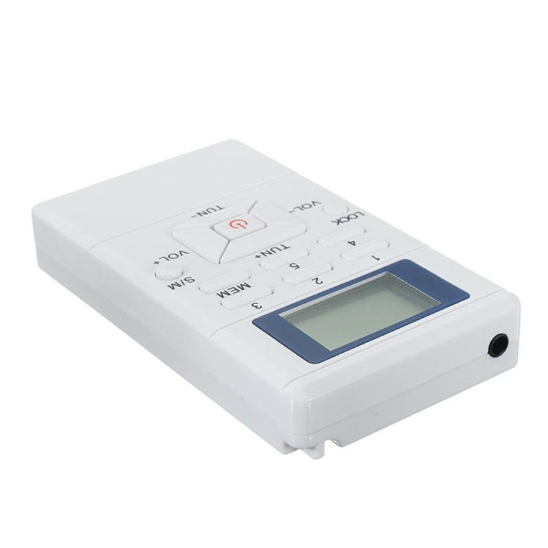Portable Radio: White Compact Digital Signal Radio - Stable Reception FM Stereo Radio for Hiking, Commuting and Daily Use - Image 4
