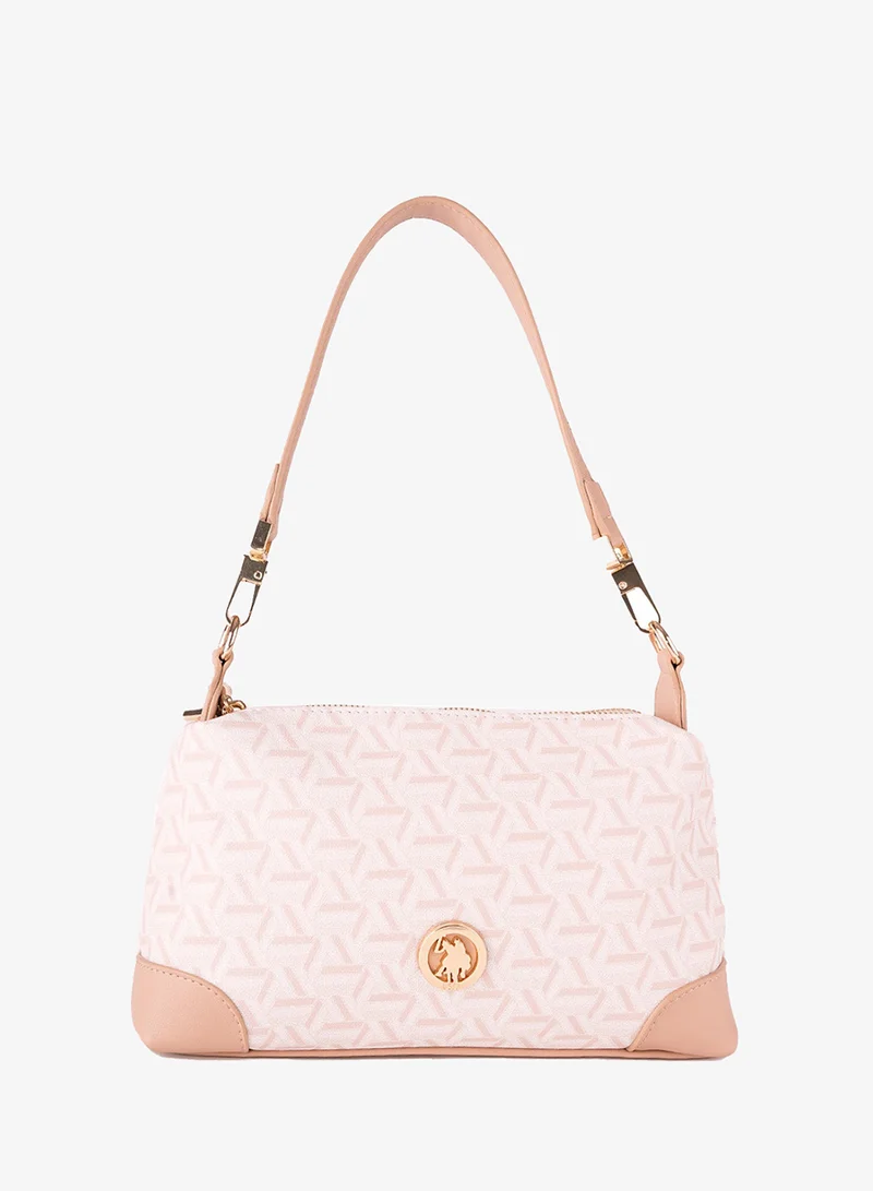 U.S. Polo Assn. Women's Crossbody Bag, Ladies Shoulder Bag Handbag for Ladies Travel Bag for Girls Beige