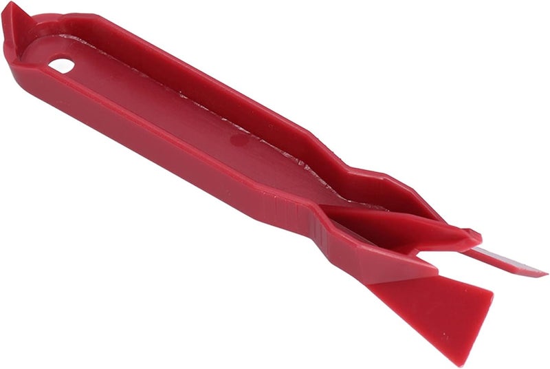 Silicone Window Scraper Tool Durable ABS Silicone Caulk Removal Tool for Kitchen Bathroom Window Glass Cement Removal 2pcs Red - Image 3