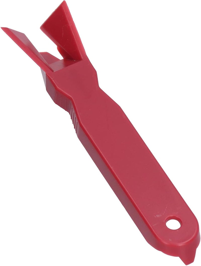 Silicone Window Scraper Tool Durable ABS Silicone Caulk Removal Tool for Kitchen Bathroom Window Glass Cement Removal 2pcs Red - Image 2