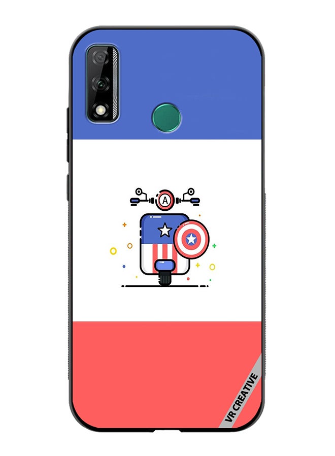 VR CREATIVE Protective Case Cover For Huawei Y8s Cute Little Bike Of Captain America Design Multicolour - Image 1