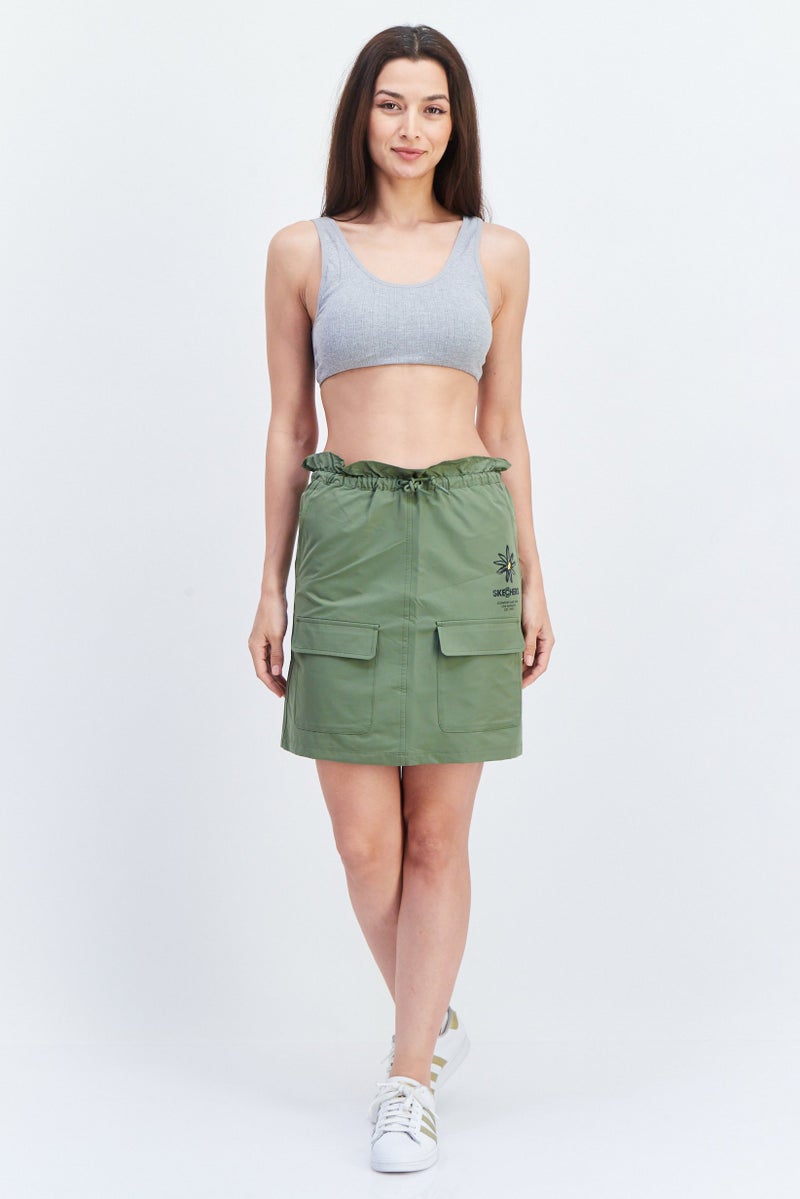 SKECHERS Women Sportswear Fit Training Skirt, Olive  - Image 2