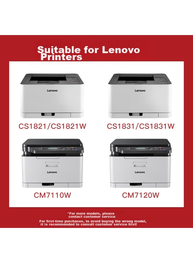 Befon Deyin Compatible With Lenovo Cm7120W Toner Cartridge, Cs1831 Toner Cartridge, Cm7110W Drum, Cs1821, Cs1821W, Cs1831W Printer Ink Cartridge, Lt1821 Toner Cartridge, Easy To Refill, Black - Image 2
