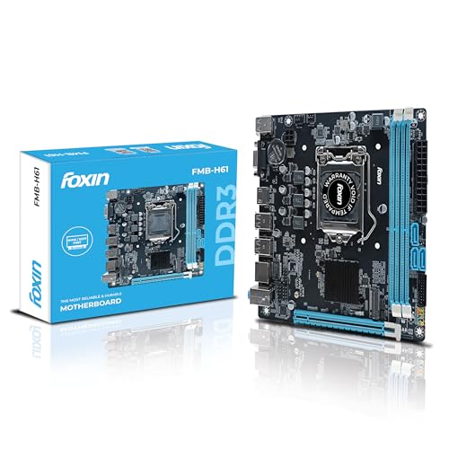 FOXIN H61 Motherboard Prime - LGA 1155 Socket with H4611 Chipset | Dual Channel DDR3 Max Memory Upto 16GB (8 GB x 2) RAM | CPU Supports LGA1155 Socket i3/i5/i7 Series CPU | NVME Port | for PC - Image 1