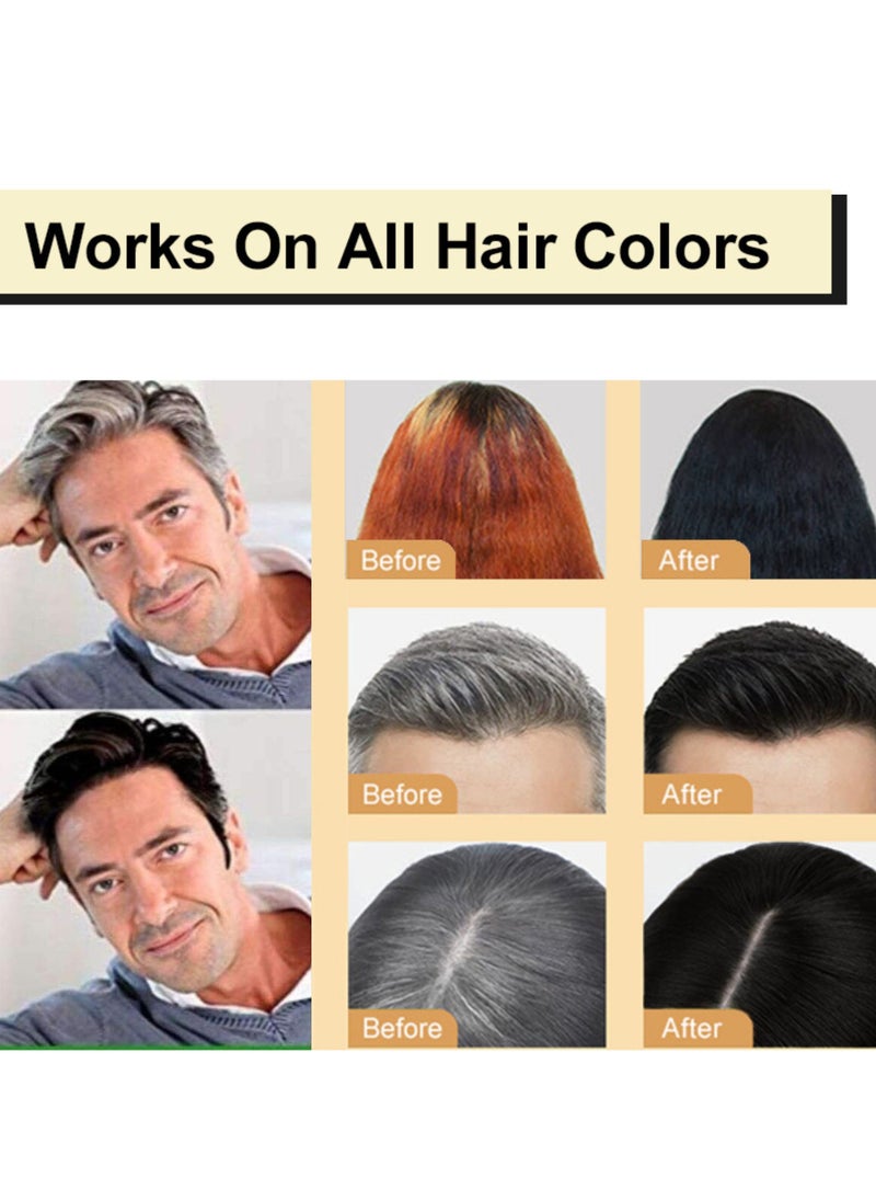 D Beauty - 2pcs Mokeru Black Hair Dye Shampoo for Gray Coverage, Ginger Hair Colour Shampoo Natural Herbal Plant, Instant Black Hair Color Ammonia Free, Healthy Dyeing Shampoo No Damage, Hair Shampoo Cover 500ML - Image 1