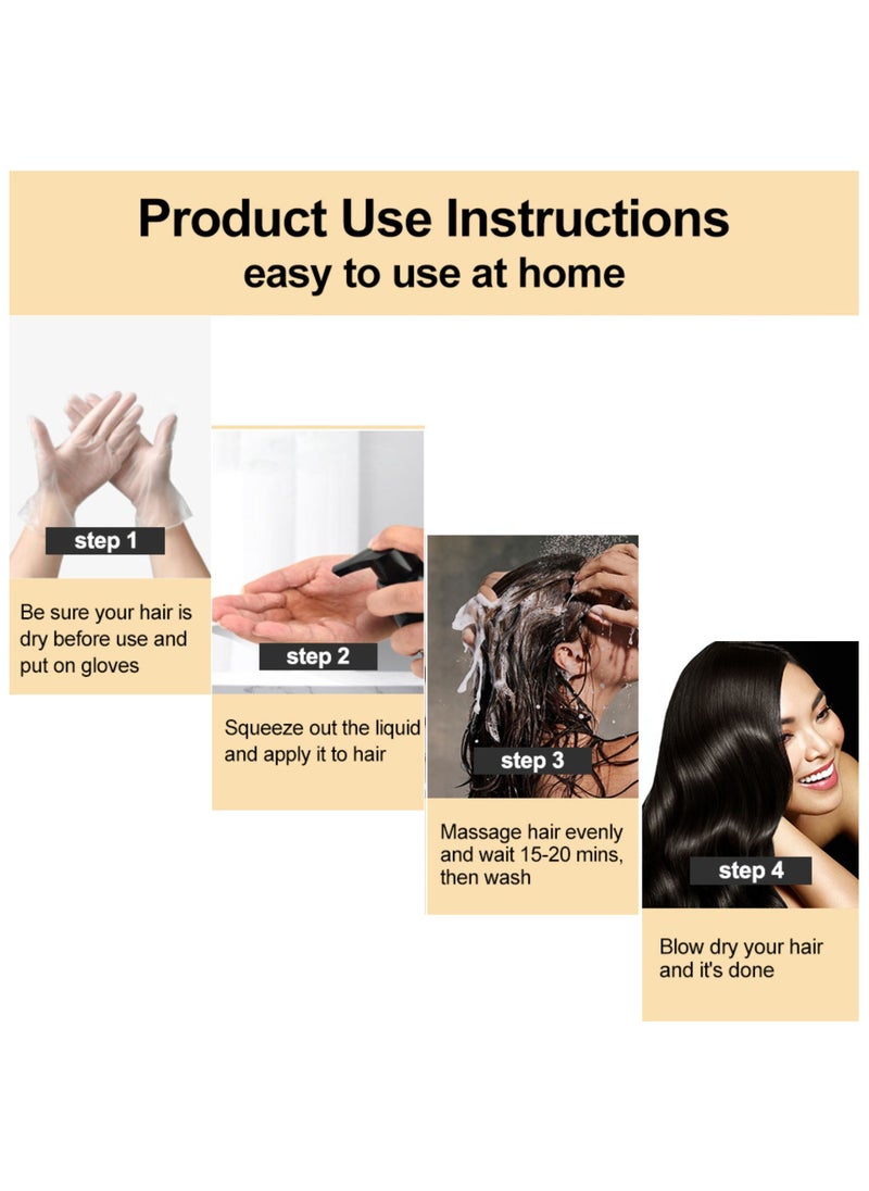 D Beauty - 2pcs Mokeru Black Hair Dye Shampoo for Gray Coverage, Ginger Hair Colour Shampoo Natural Herbal Plant, Instant Black Hair Color Ammonia Free, Healthy Dyeing Shampoo No Damage, Hair Shampoo Cover 500ML - Image 1
