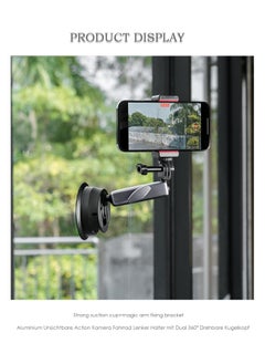General Go Pro Suction Cup Holder, Action Camera with 360° Twin Head Ball, Car Suction Cup Holder with Insta-360 X3 X2 Go3 Hero 12 11 10 9 8 Accessories  - Image 2